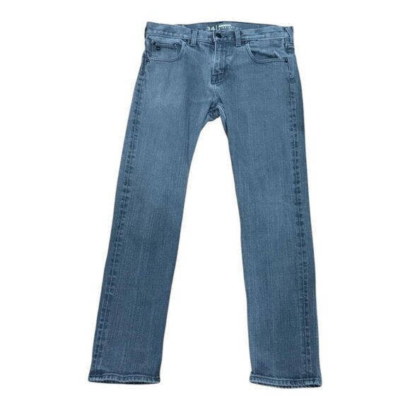 Quiksilver Jeans Mens 34x32 Gray Straight Fit Denim DP102L Classic Style Pants - Picture 1 of 9
